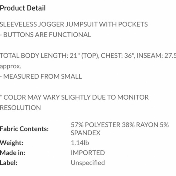 Opaque Pink Sleeveless Romper / Jumpsuit, L - Picture 5 of 7